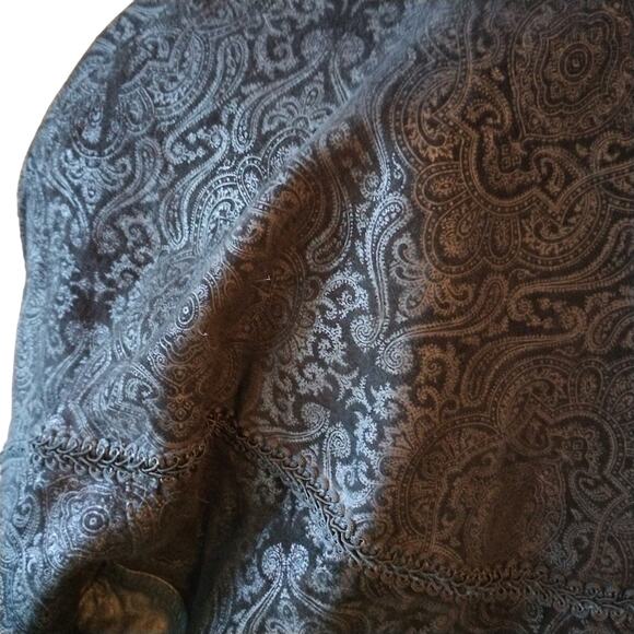 Y2K Bomber Jacket Sz M Black Texture Leather Patchwork Moto Collect VNT 80s - Picture 3 of 16